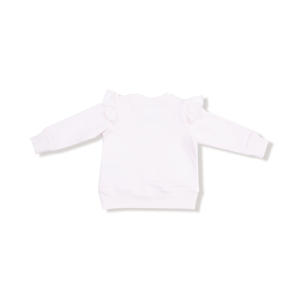 Gingerbread Ruffle Shoulder French Terry Sweatshirt by Angel Dear - alternate view