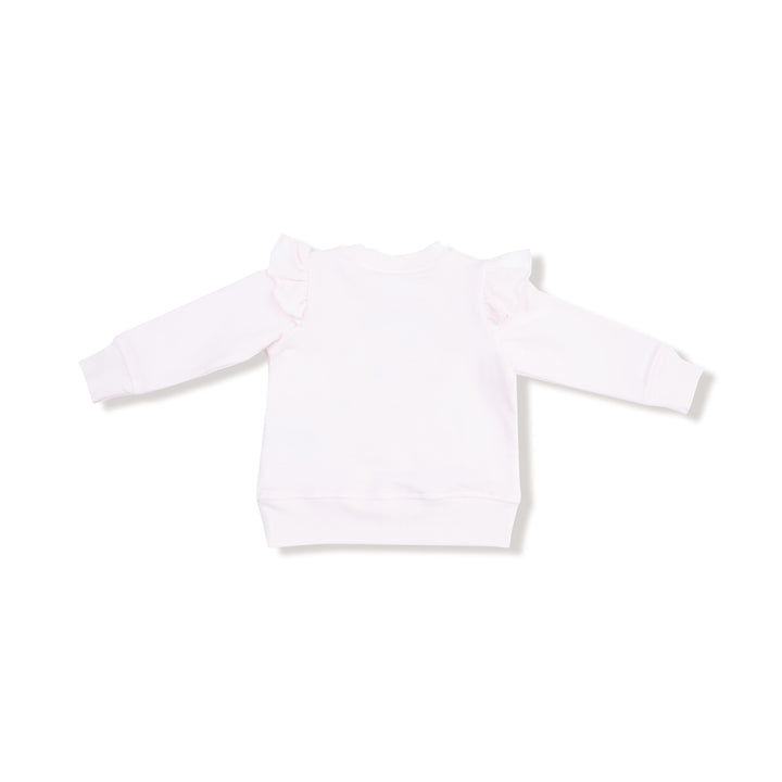 Gingerbread Ruffle Shoulder French Terry Sweatshirt