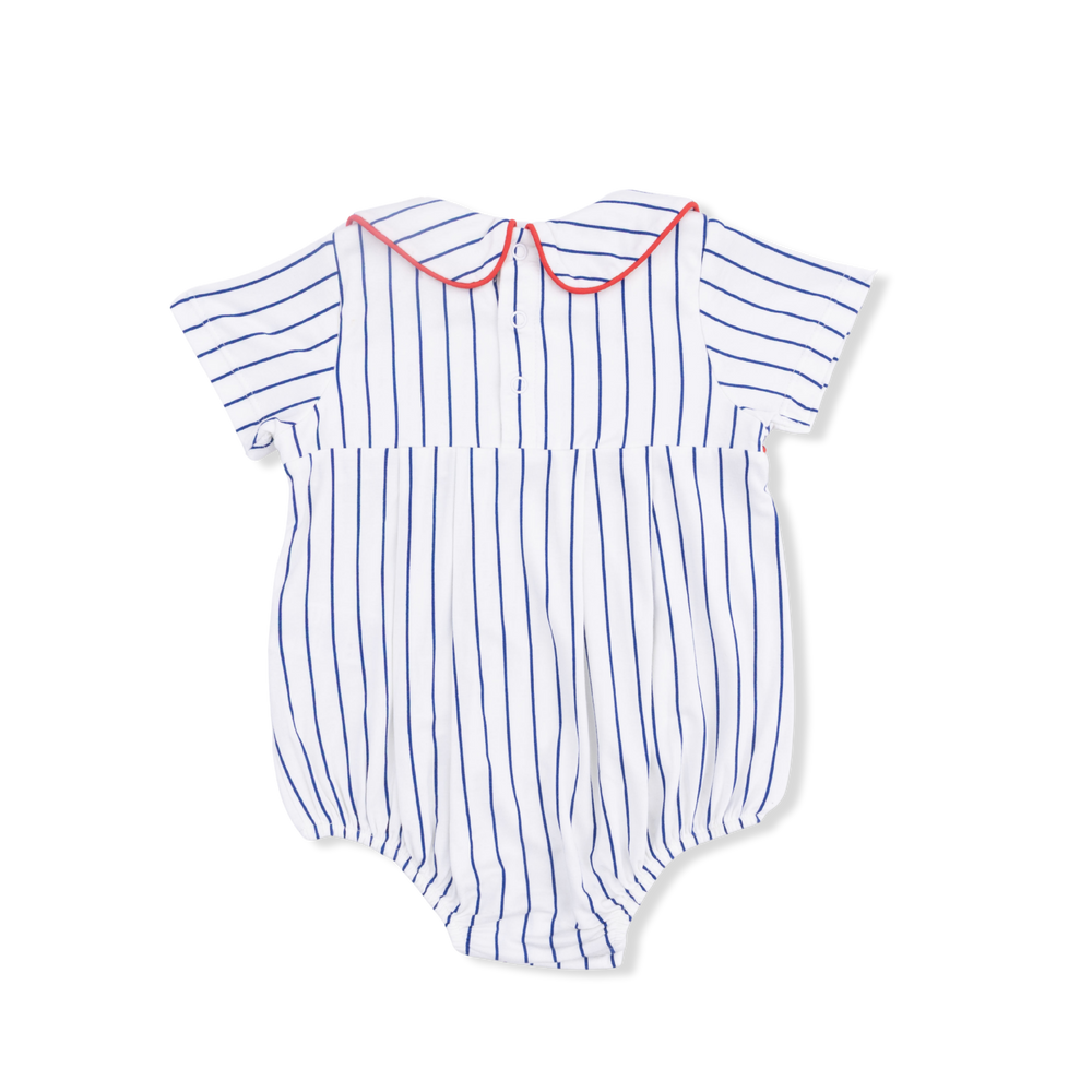 Baseball Stripe - Classic Box Pleat Bubble by Angel Dear - alternate view