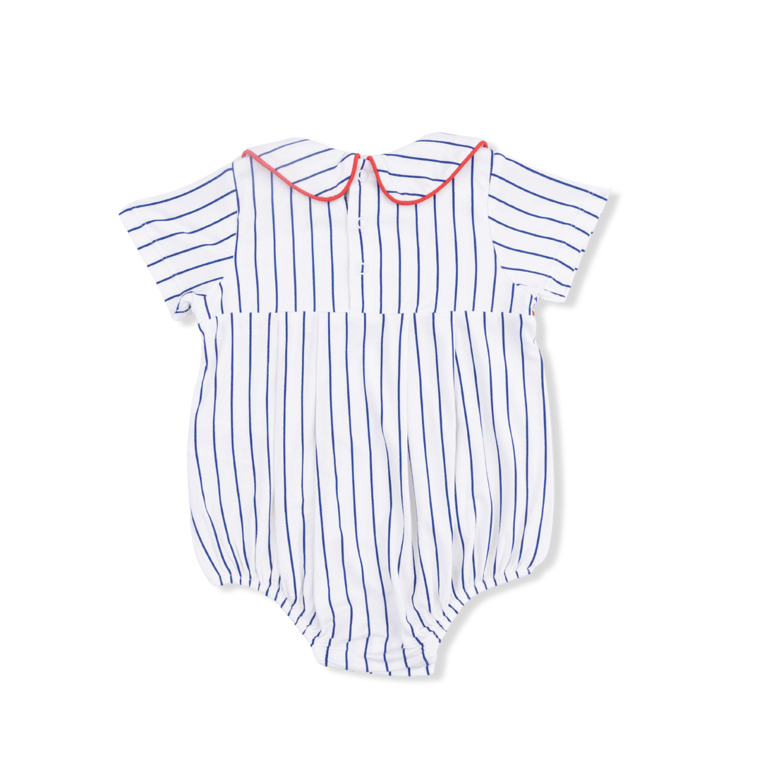 Baseball Stripe - Classic Box Pleat Bubble