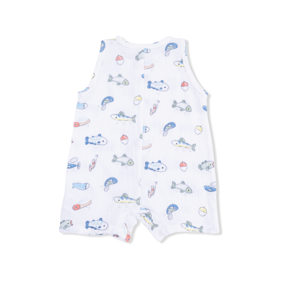 Fishing Lures - Sleeveless Shortie Romper