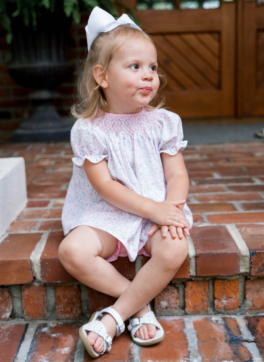 Betsy Bloomer Set- Belle Bunny Floral by Lullaby Set - back view