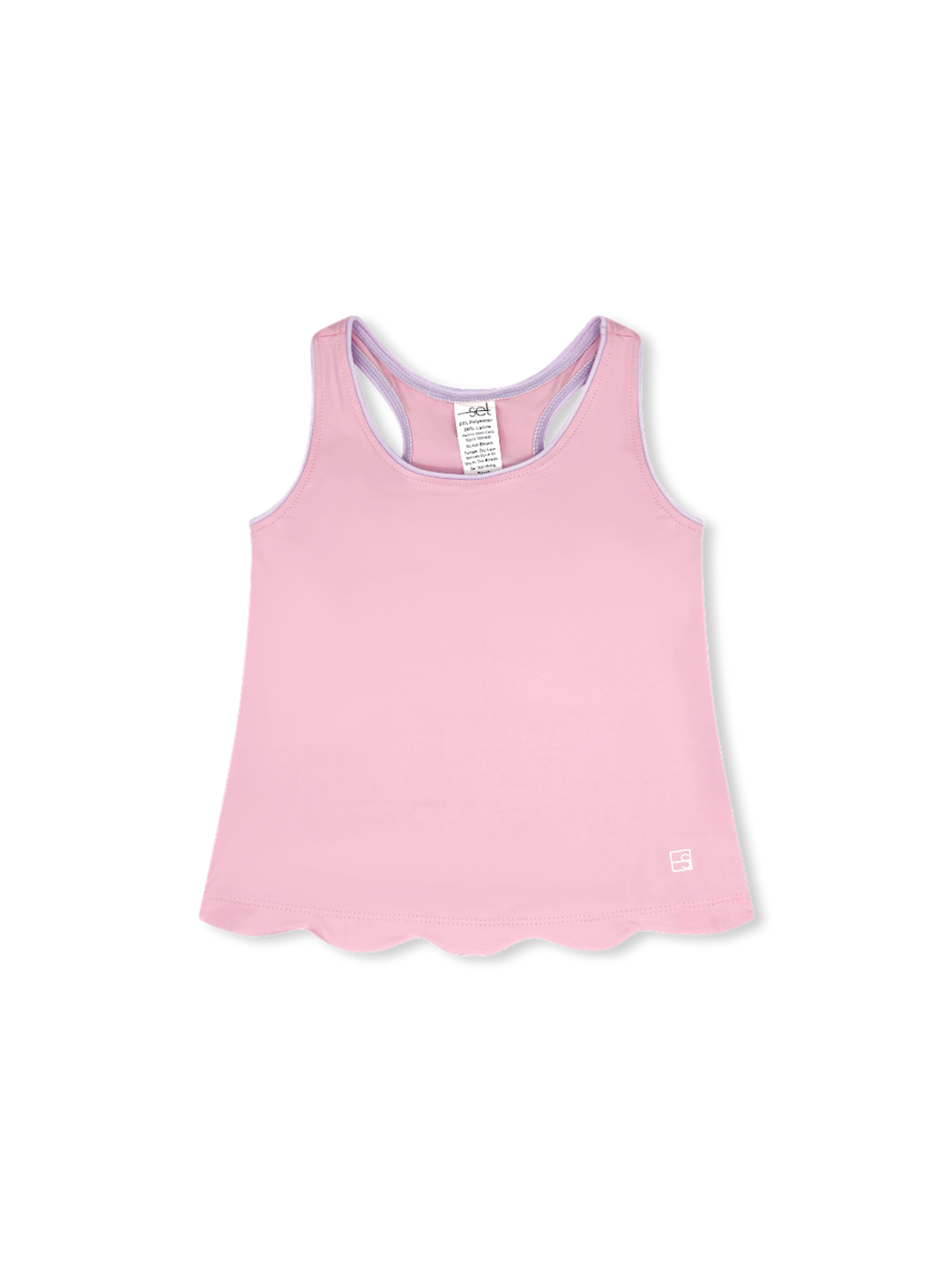 Anna Scallop Tank- Cotton Candy Pink, Petal Purple by Set Athletics - kids top