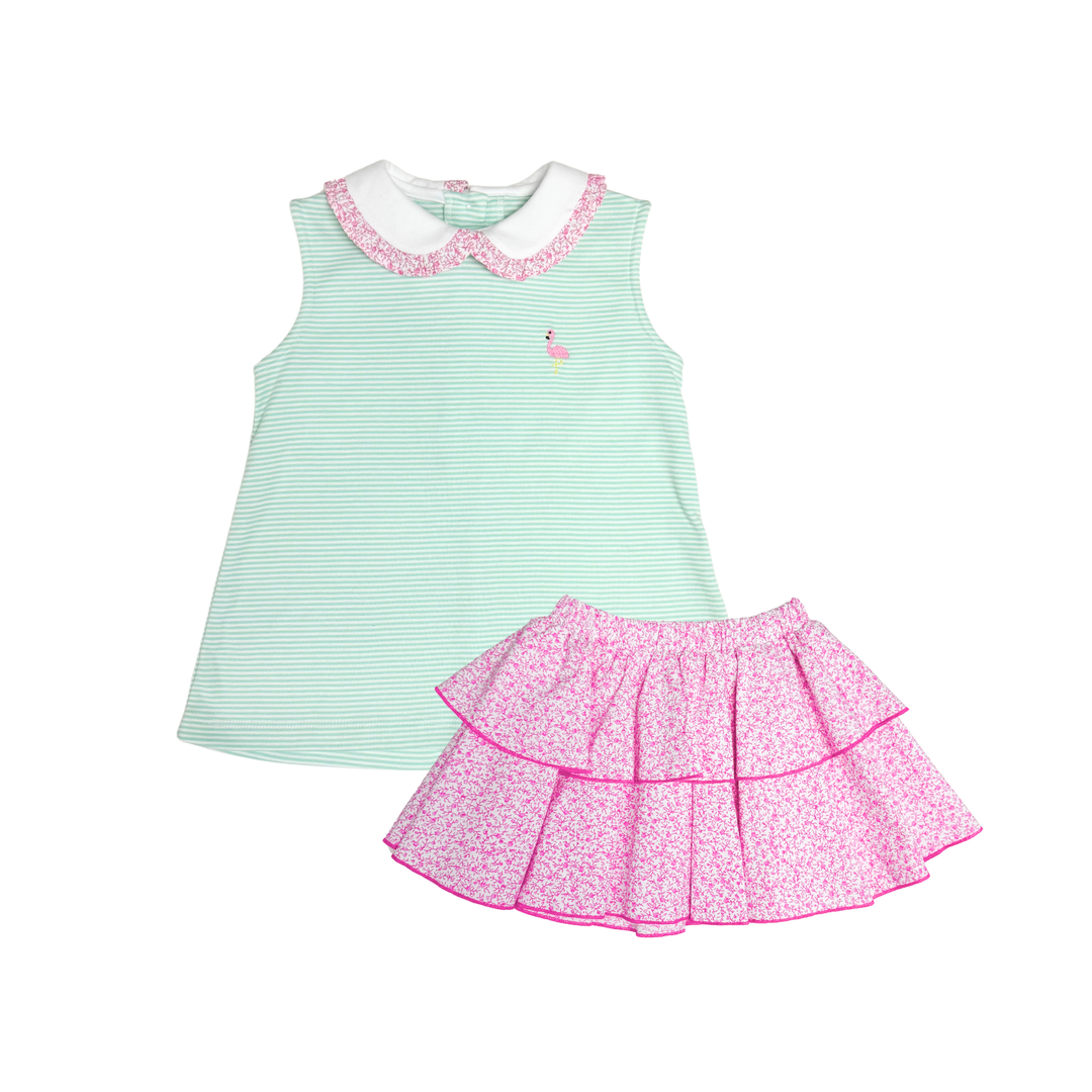 Flamingo Lyla Skirt Set by Zuccini Kids - baby outfit set