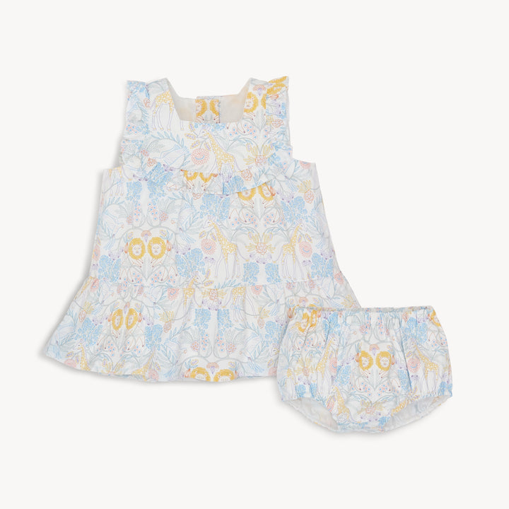 Nikki Menagerie Cotton Dress and Diaper Cover