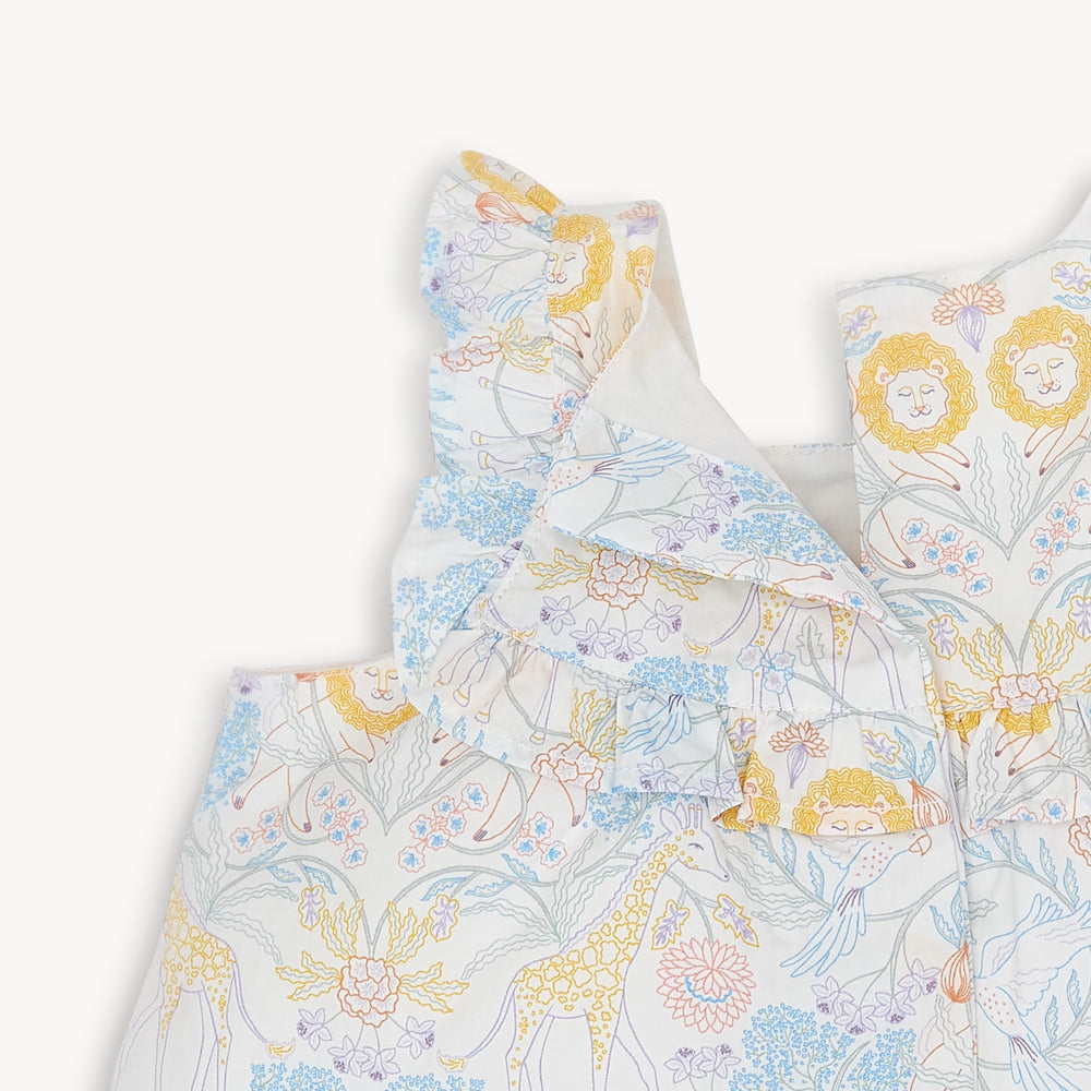Nikki Menagerie Cotton Dress and Diaper Cover by Magnetic Me - alternate view