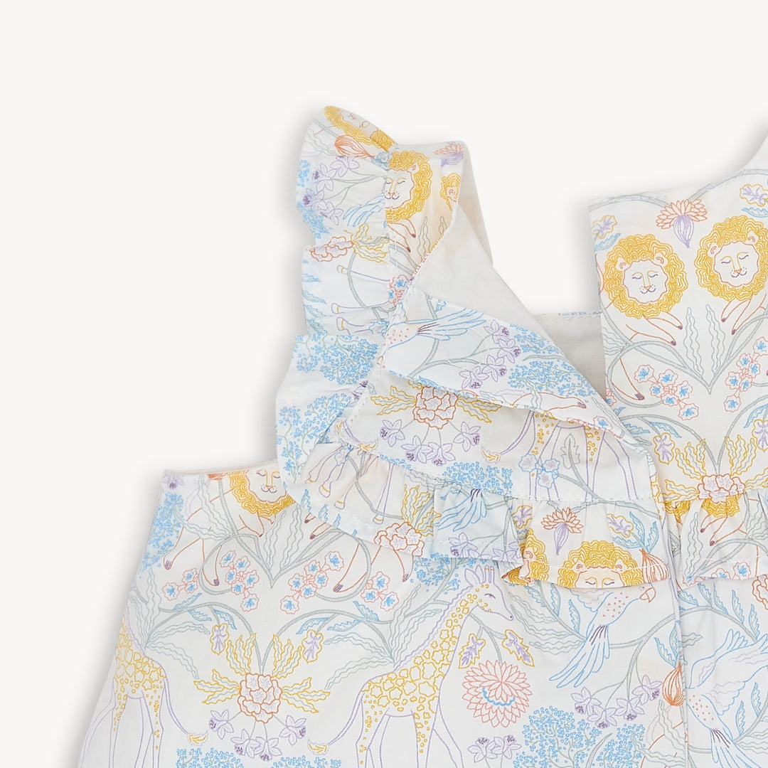 Nikki Menagerie Cotton Dress and Diaper Cover