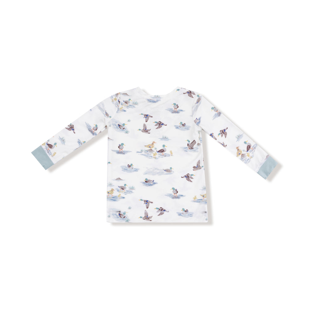 Migrating Mallards Long Sleeve Loungewear Set by Angel Dear - back view