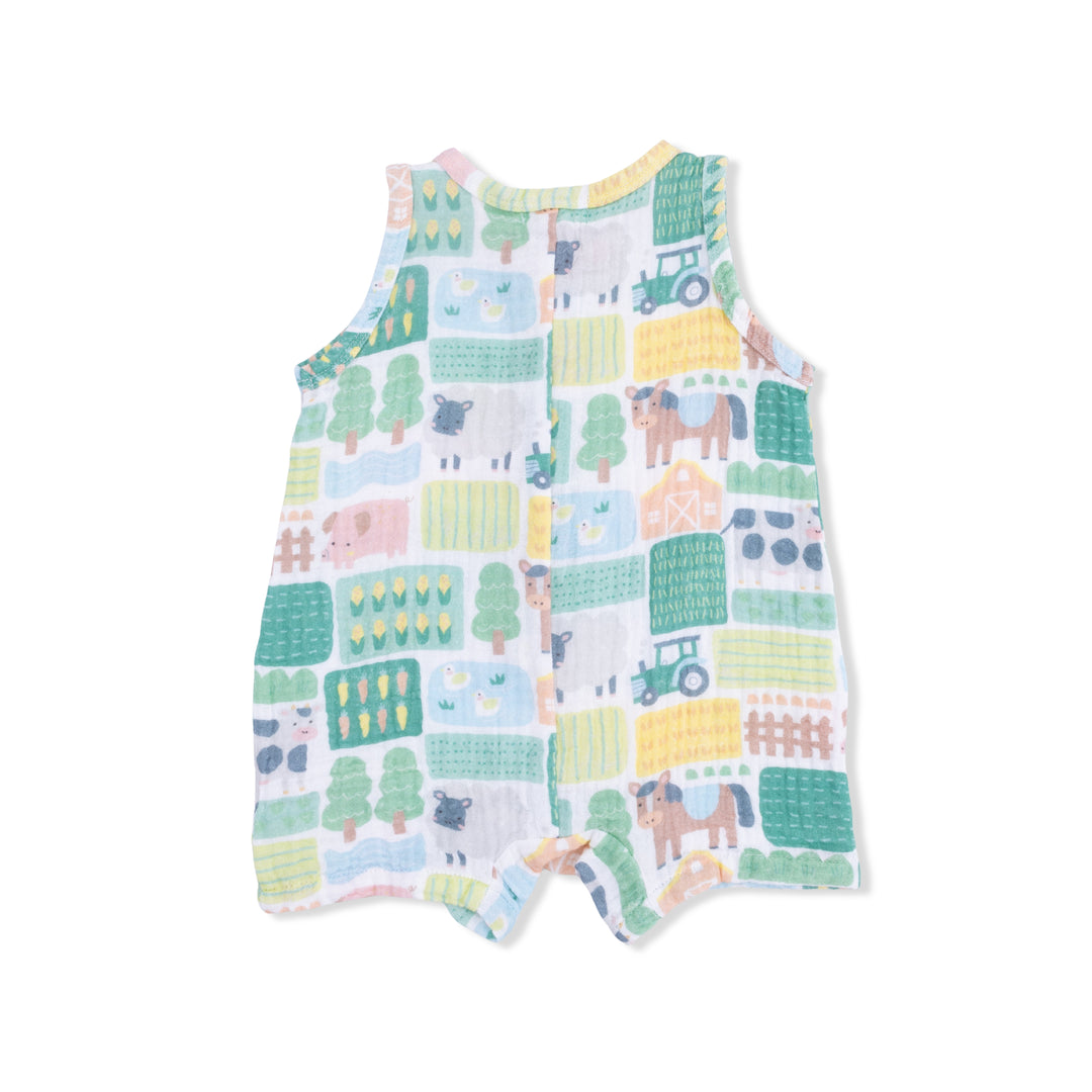 Patchwork Farm - Sleeveless Shortie Romper by Angel Dear - alternate view