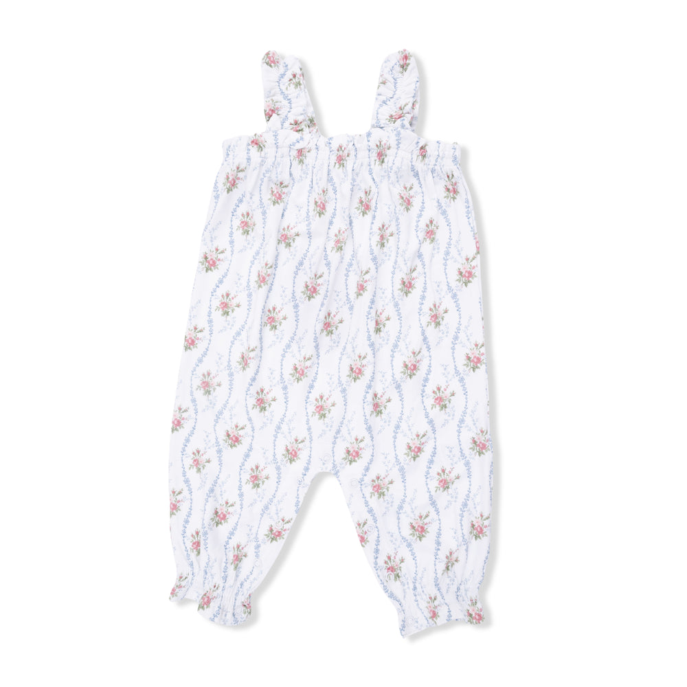 Heirloom Rose Stripe - Ruffly Strap Overall by Angel Dear - alternate view