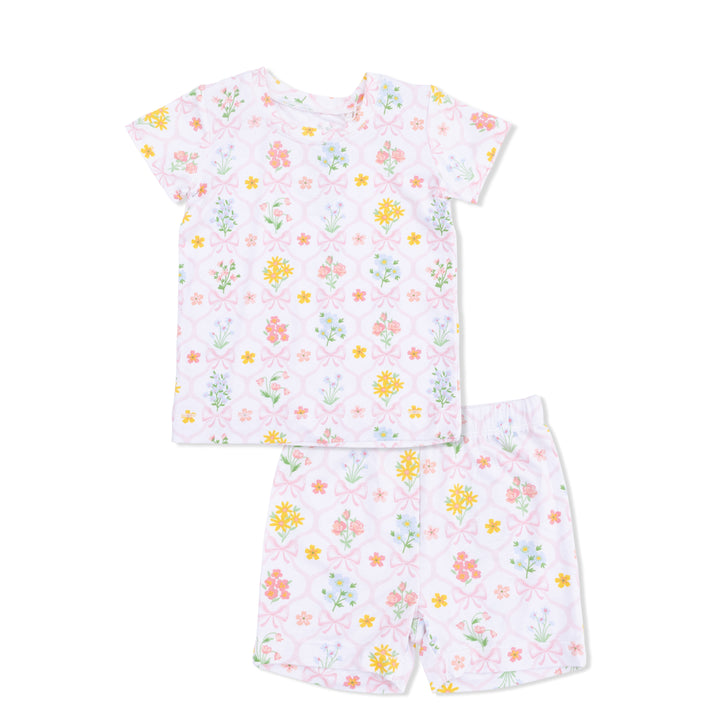 Spring Blooms Bow Trellis - Loungewear Short Set