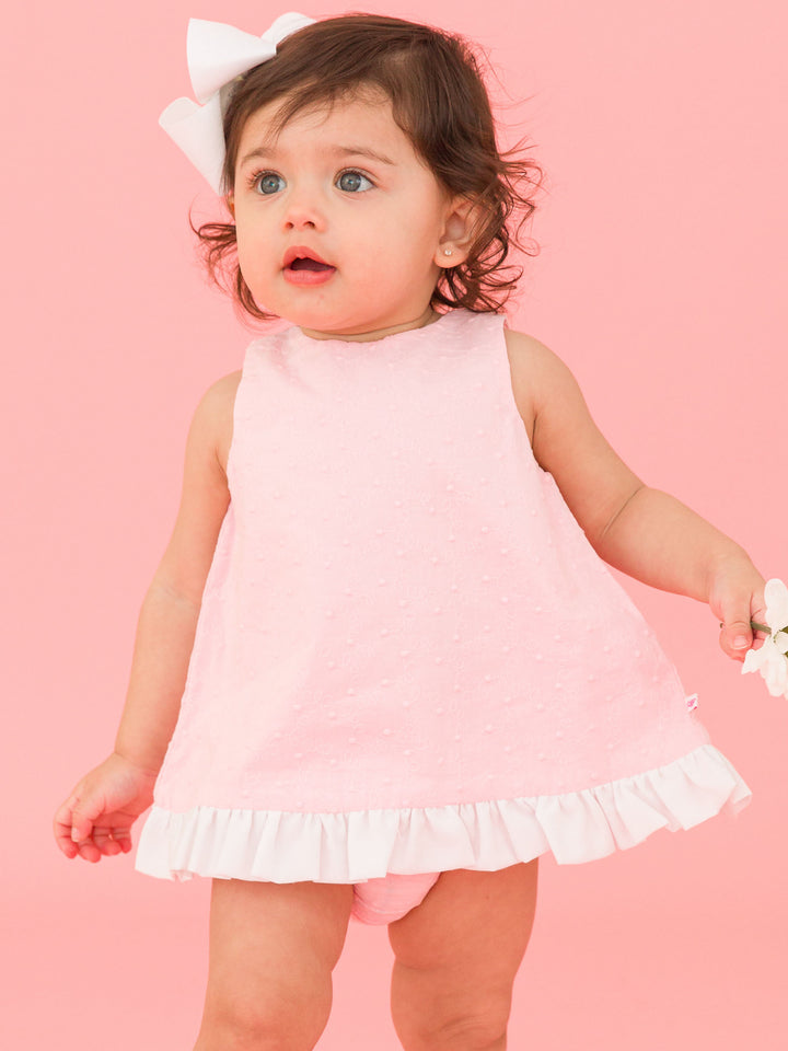 Swiss Dot Swing Top And Bloomer Set