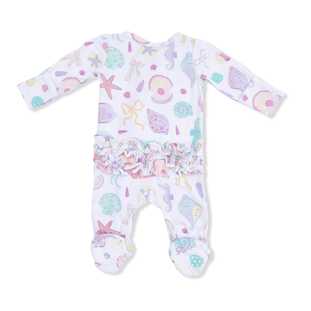 Beach Days - 2 Way Ruffle Back Zipper Footie by Angel Dear - alternate view
