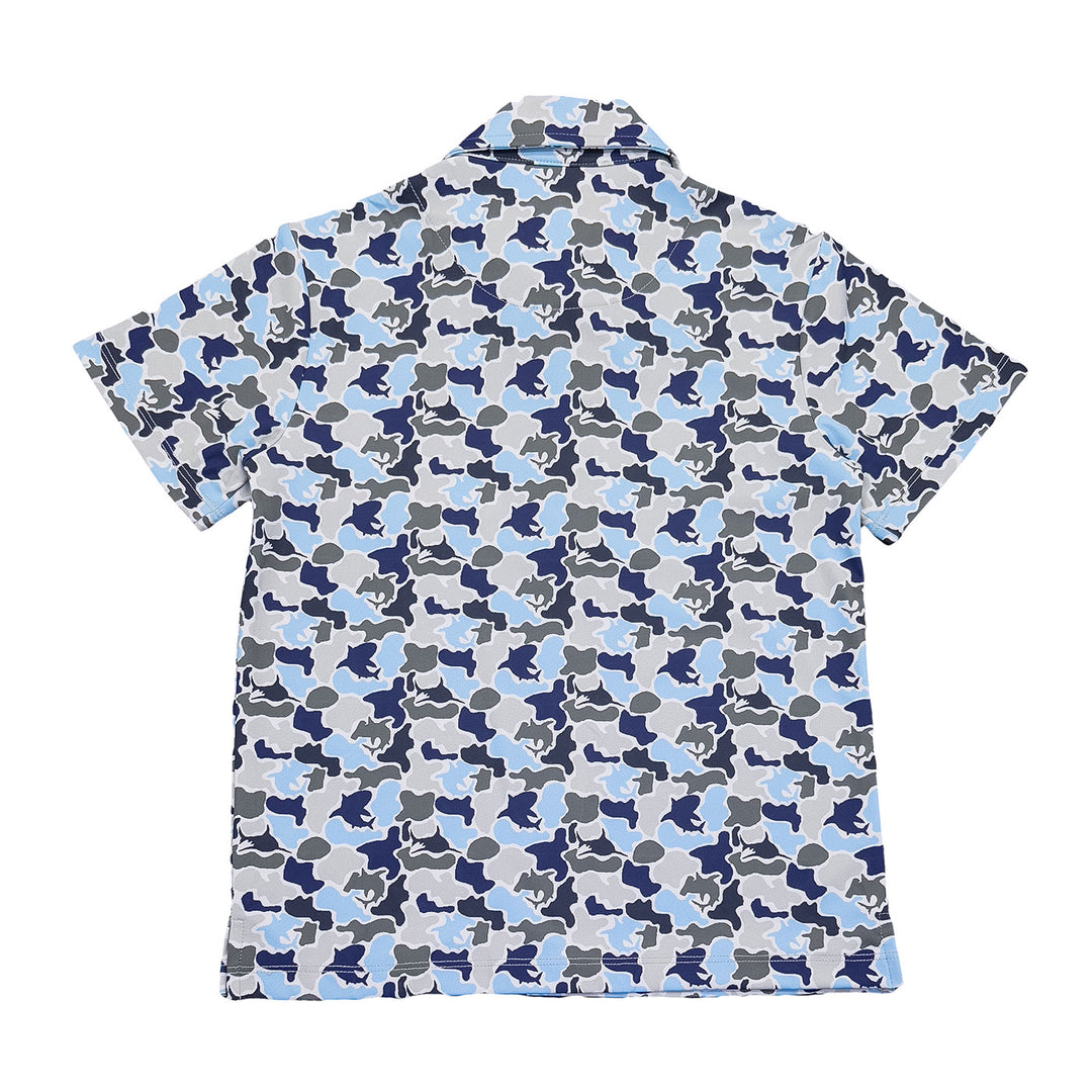 Inshore Performance Polo- Blue Camo