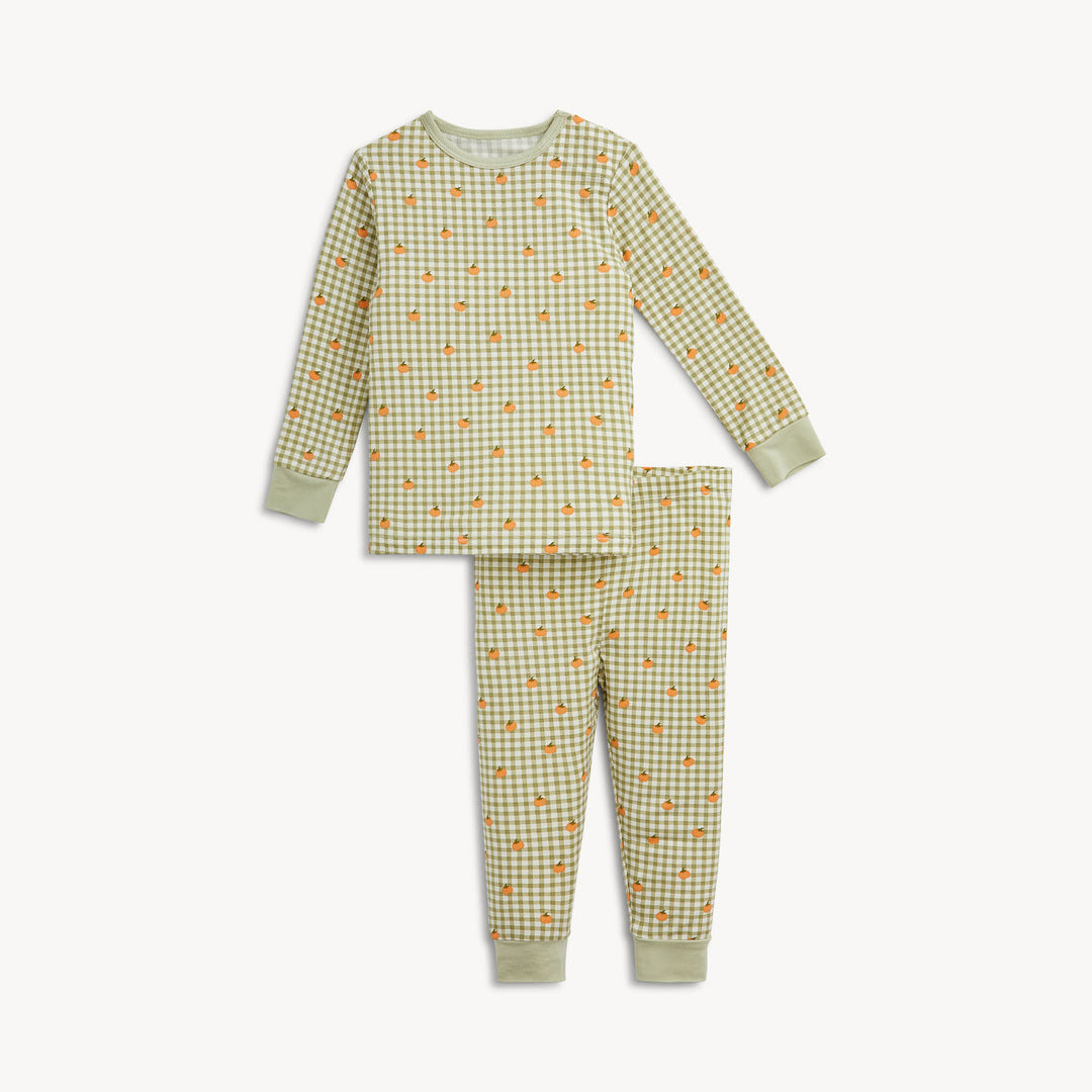 Pumpkin Plaid Modal L/s Lng Pant Pj