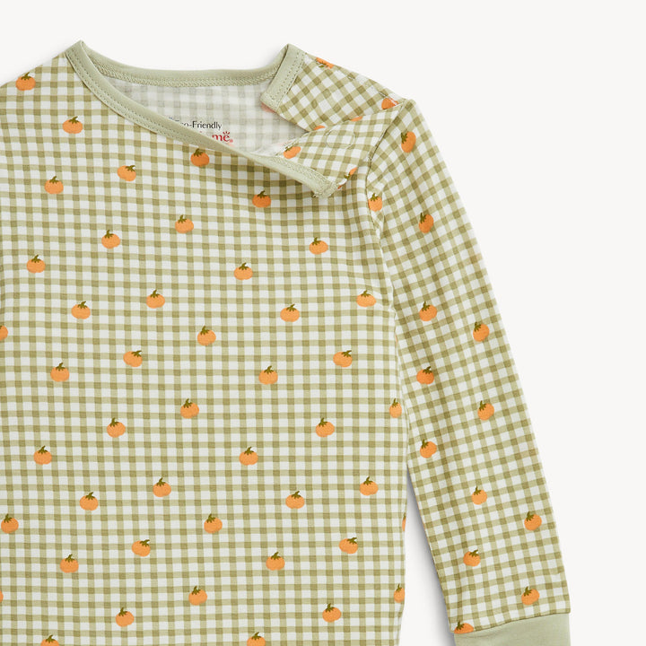Pumpkin Plaid Modal L/s Lng Pant Pj
