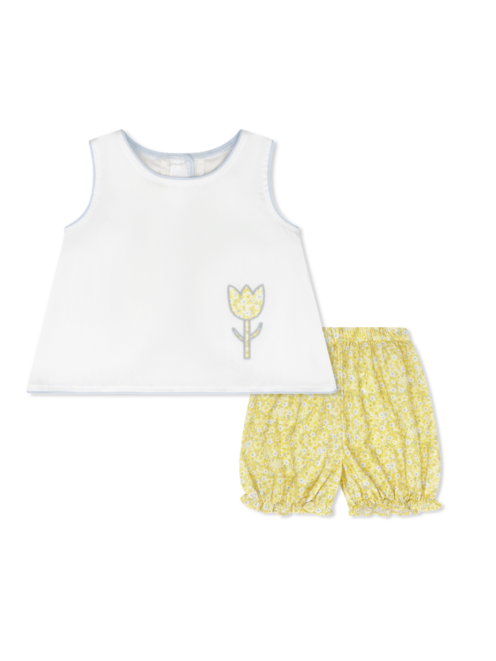 Channing Bloomer Set - Buttercup Blooms by Lullaby Set - baby outfit set