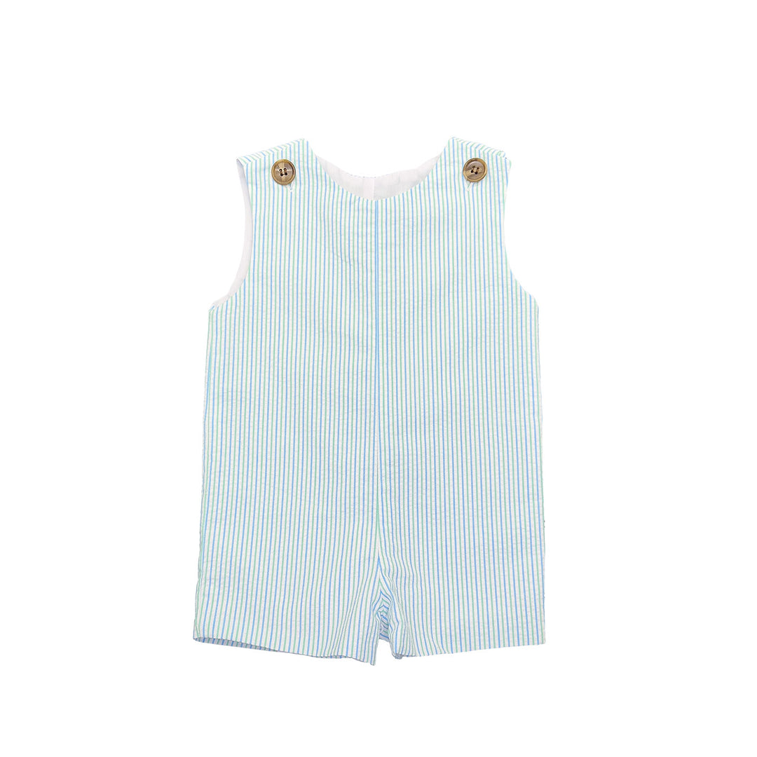 Coastal Seersucker Rivers Jon Jon by Saltwater Boys - baby top