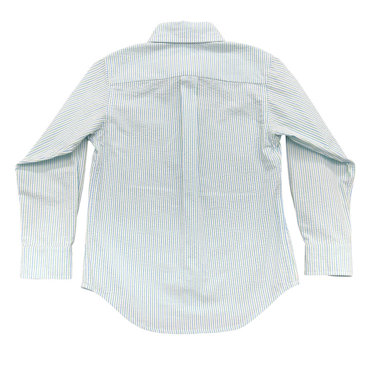 Coastal Stripe Seersucker Carter Oxford Shirt by Saltwater Boys - alternate view