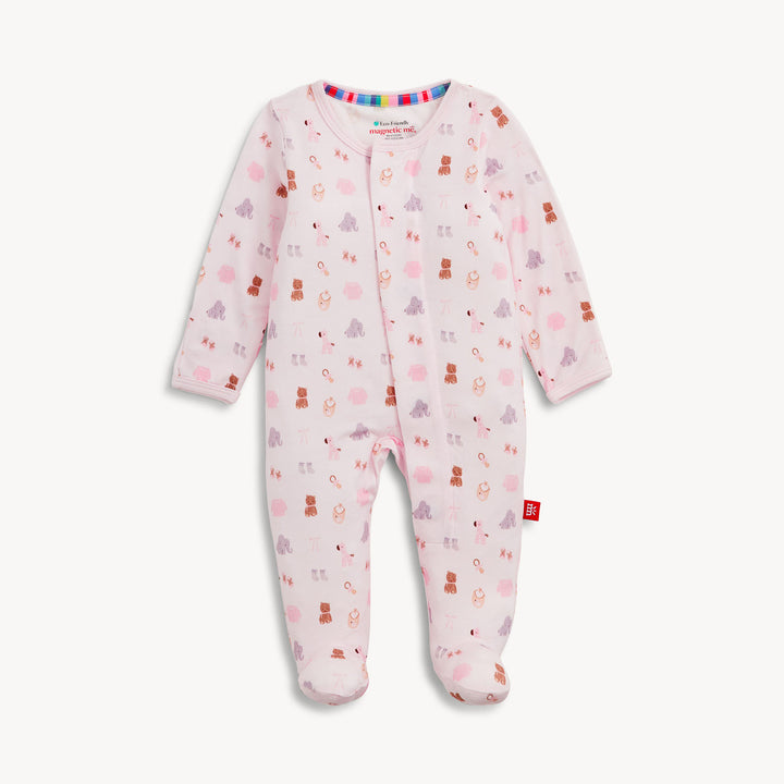 Nursery Nostalgia Pink Modal Footie