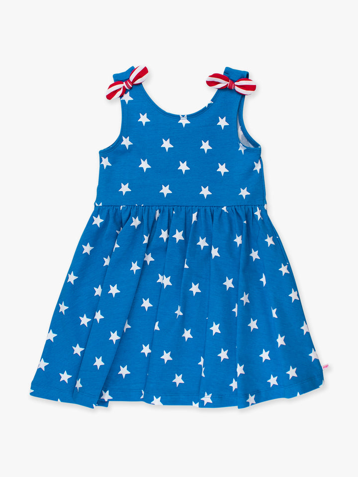 Tie Shoulder Twirl Dress