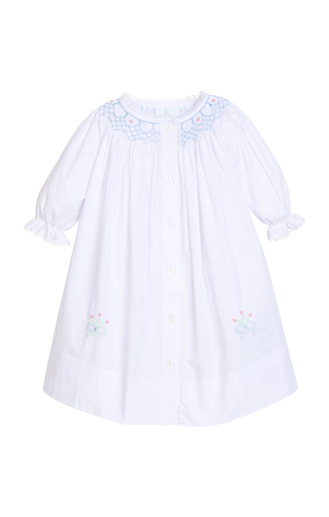 Smocked Heirloom Gown - Blue Bell