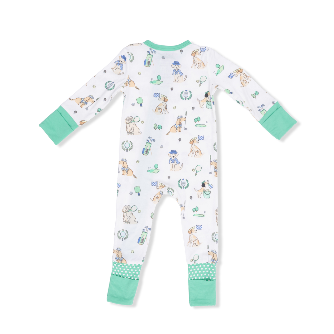 Country Club Dogs Neutral - Convertible Romper by Angel Dear - alternate view