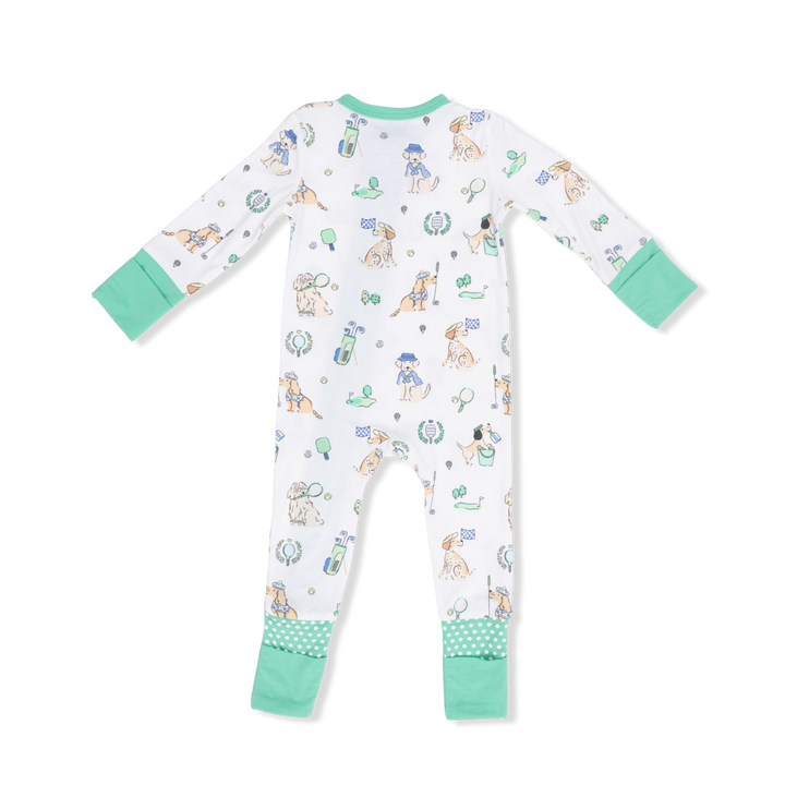 Country Club Dogs Neutral - Convertible Romper by Angel Dear - alternate view