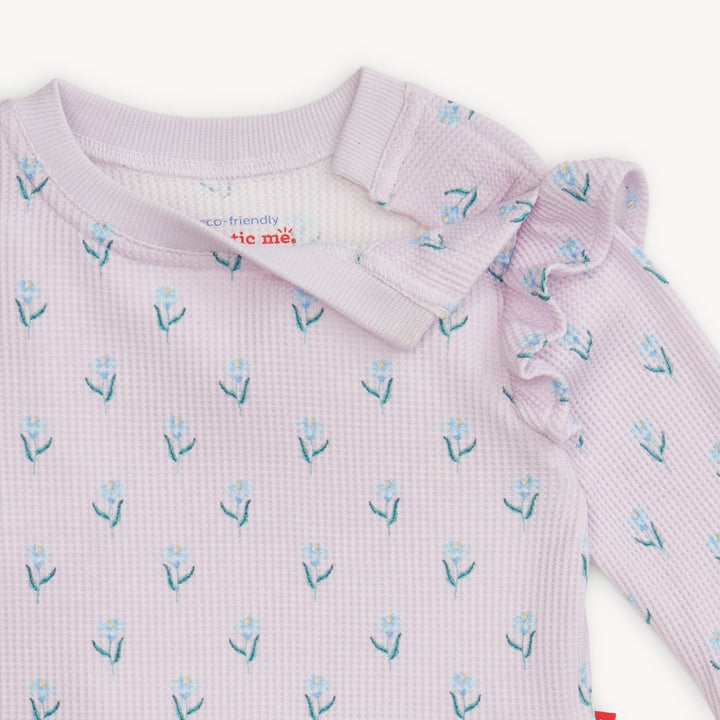 Lavendar Floral Waffle Set