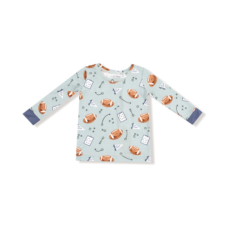Grey Mist Touchdown Time Long Sleeve Loungewear Set