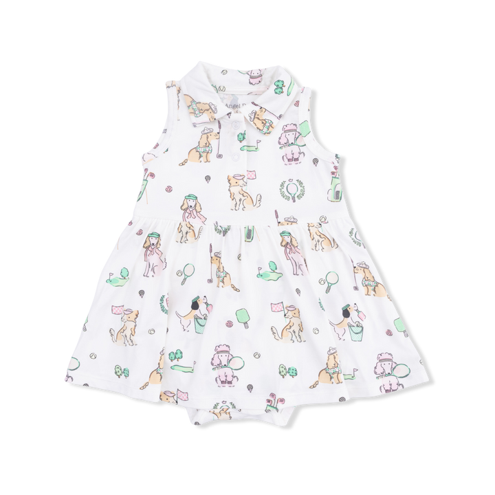 Country Club Dogs Pink - Polo Tennis Dress