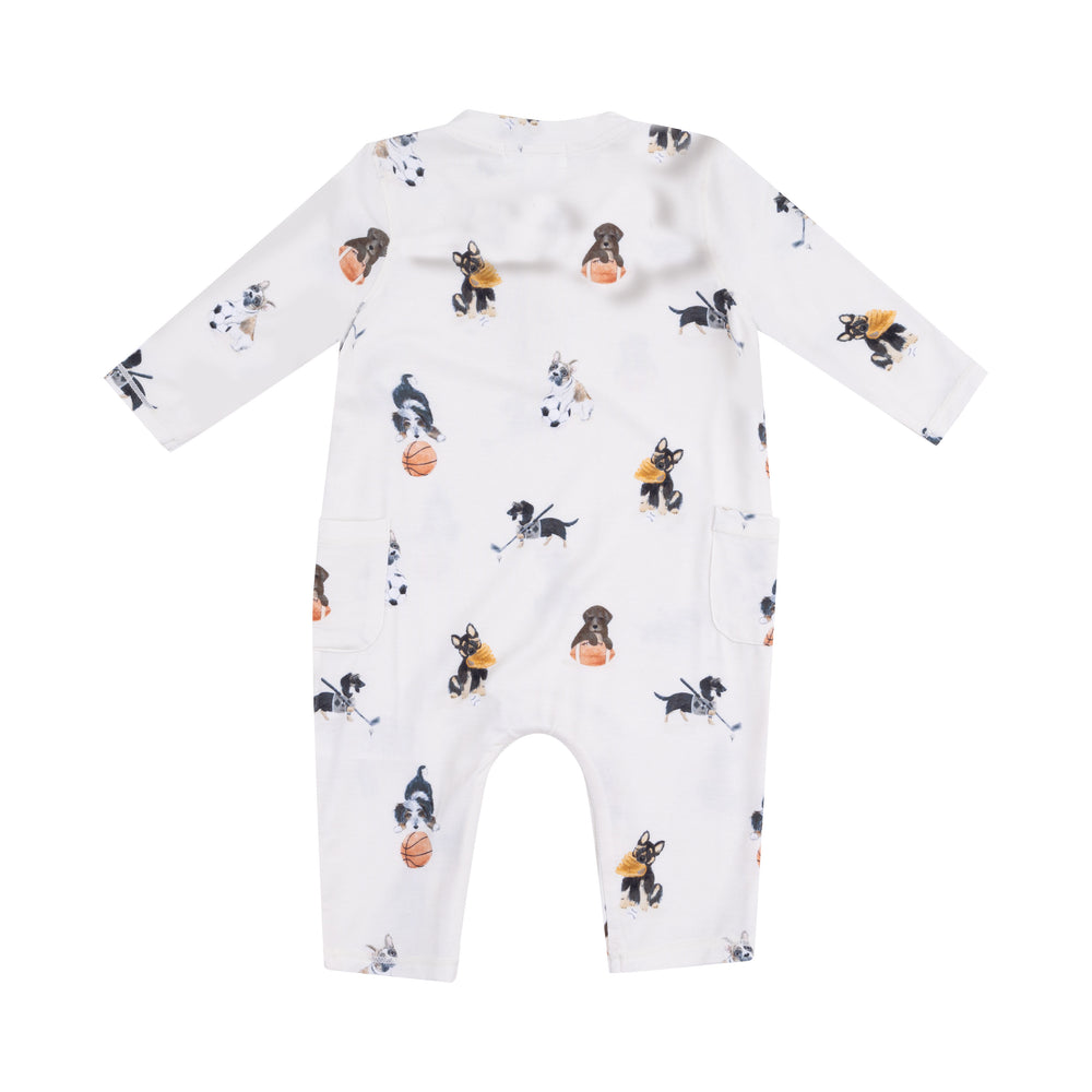 Sporty Puppies Uni Romper by Angel Dear - alternate view