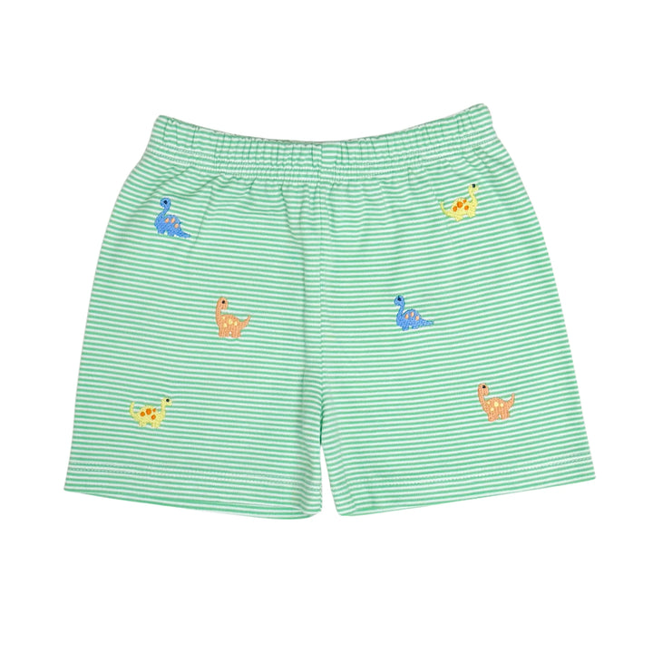 Dino Leo Short in Covington Green Bitty Knit by Zuccini Kids - baby bottoms